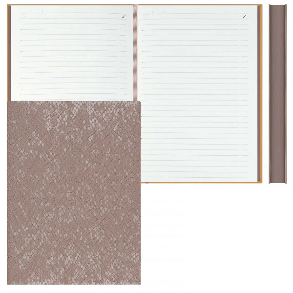 Ежедневник недатир. А6+ 160л. Escalada "Аспид Глосс" к/з, мягк.перепл, пепельно-розовый