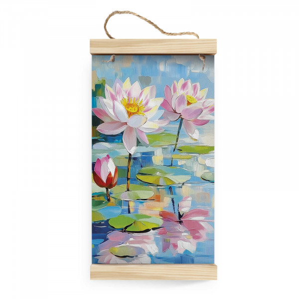 Набор для творчества Картина по номерам на свертке  ЛОТОСЫ,