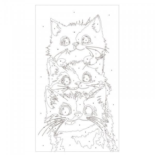 Набор для творчества Картина по номерам на сверткеТРИ КОТЕНКА, размер: 20х35 см,