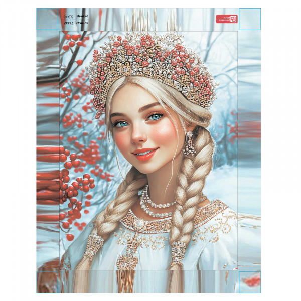 Алмазная мозаика Русская краса 30*40, частичная выкладка