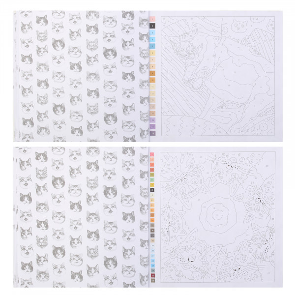 Раскраска. Серия "Картины по номерам" арт. 71479 КОТЫ-МЕМЫ /