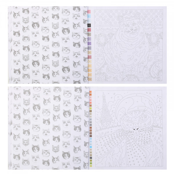 Раскраска. Серия "Картины по номерам" арт. 71479 КОТЫ-МЕМЫ /