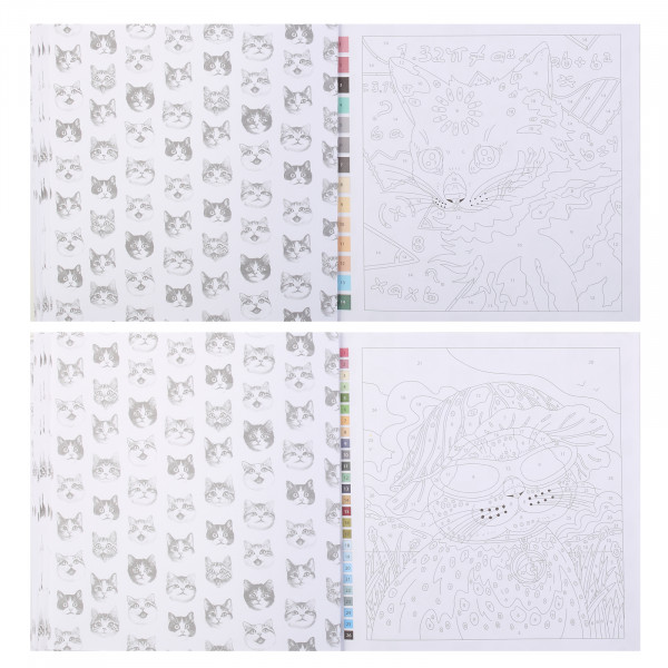 Раскраска. Серия "Картины по номерам" арт. 71479 КОТЫ-МЕМЫ /