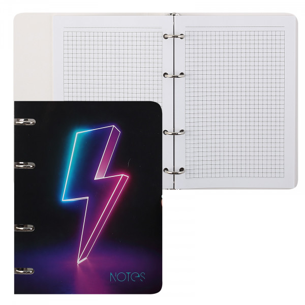 Тетрадь 80л. на кольцах "Neon style"