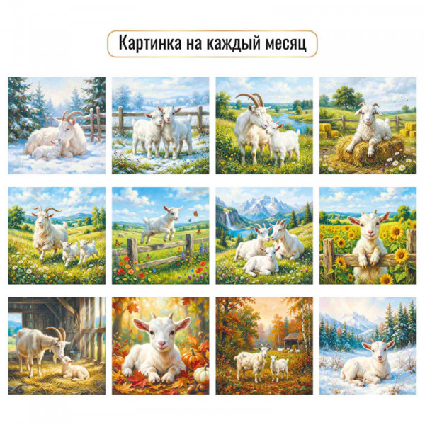 Календарь на скрепке 2027г 290*290 Символ года