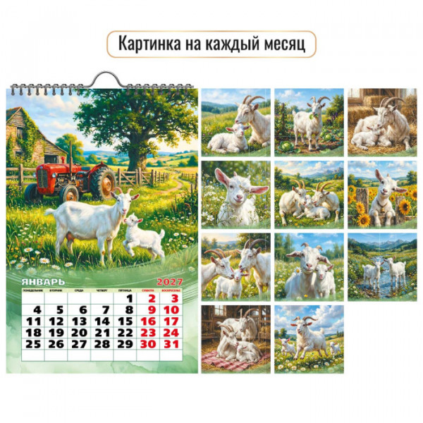 Календарь на ригеле 2027г Символ года