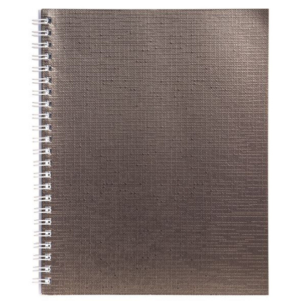 Тетрадь 48л. кл. Бумвинил METALLIC коричневая гребень