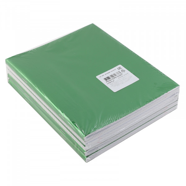 Тетрадь 96л HATBER 96Т5бвВ1 METALLIC Зеленая бумвинил