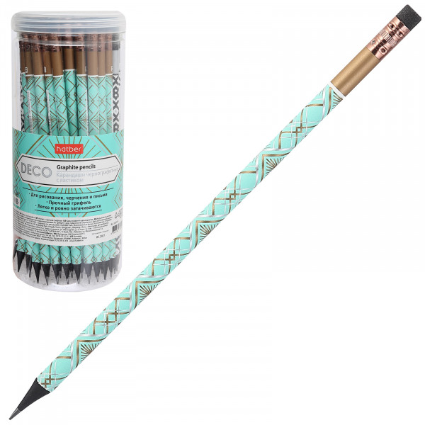 Карандаш ч/гр НВ Hatber BL_065295 Deco 72шт