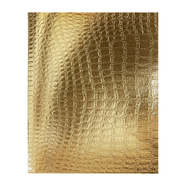 Тетрадь 48л. кл. бумвинил METALLIC тиснение CROCO  Золото