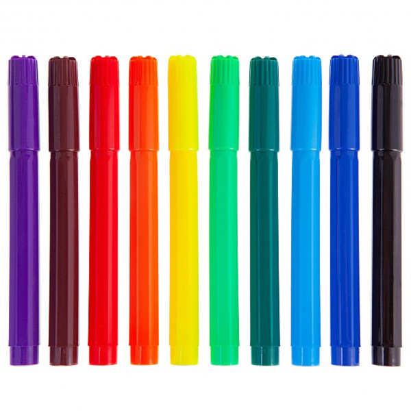 Фломастеры 10цв HATBER FP_067122 Jumbo утолщен.