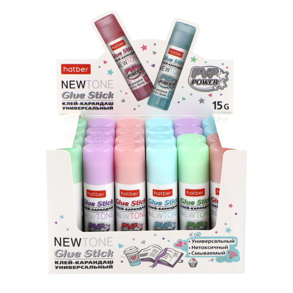 Клей-карандаш 15гр HATBER GS_067211 NEWtone