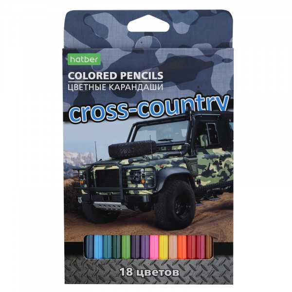 Карандаши 18цв HATBER ECO CS_070888 Cross country