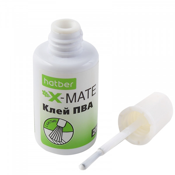 Клей ПВА 20мл ХАТБЕР GL_071923 с кисточкой