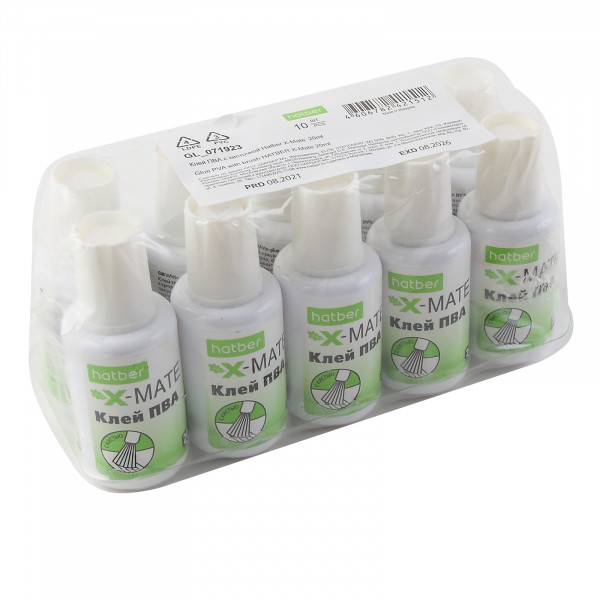 Клей ПВА 20мл ХАТБЕР GL_071923 с кисточкой