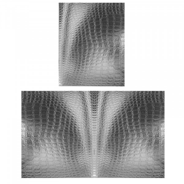 Тетрадь 48л. кл. бумвинил METALLIC тиснение CROCO  Серебро