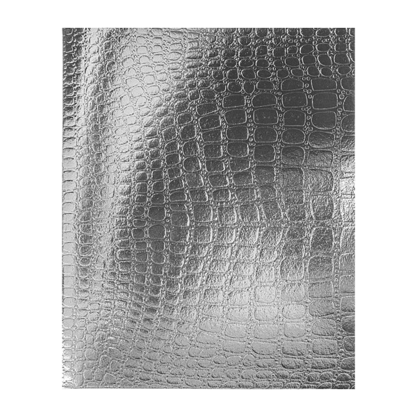 Тетрадь 48л. кл. бумвинил METALLIC тиснение CROCO  Серебро