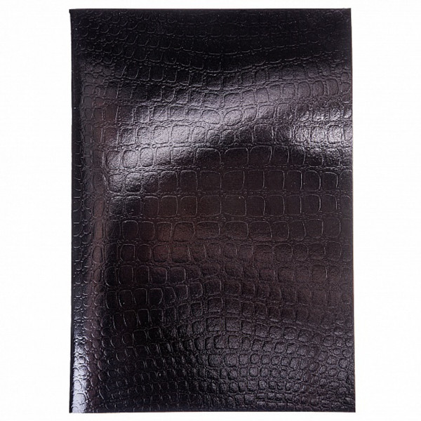 Тетрадь 96л.кл. А4 Бумвинил METALLIC тисн. CROCO черный