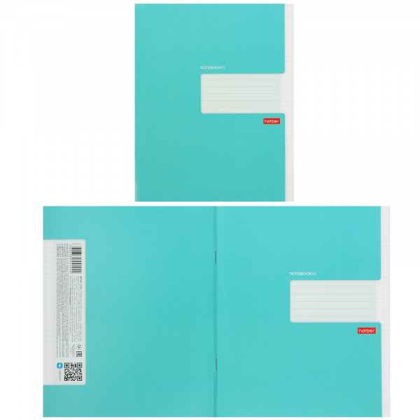 Тетрадь 48л клетка ТЕТРАДЬ Бирюза