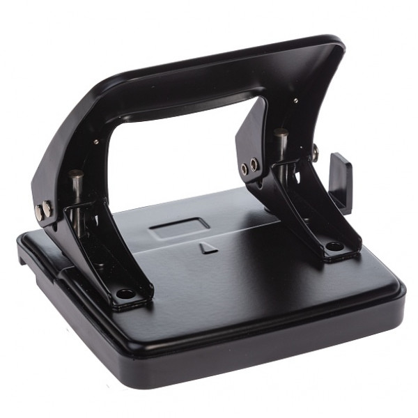 Дырокол 25л HATBER DP_092224 Record с линейкой черный