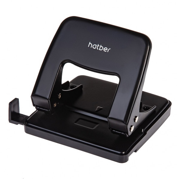 Дырокол 25л HATBER DP_092224 Record с линейкой черный