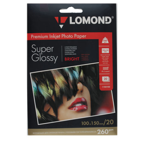 Фотобумага Lomond Super Glossy 260/10*15/20 одн. 1103102