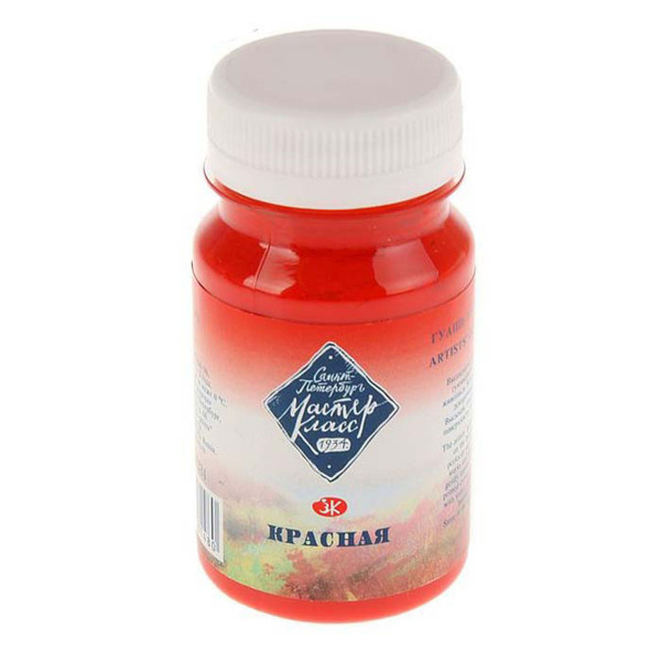 Гуашь 100мл. "Мастер-Класс" красная