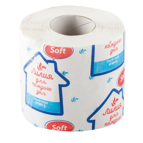 Бумага туалетная Лилия Soft 1-слойная 0236 белая