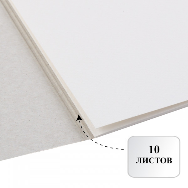 Папка для акварели 10л. А4 "Флора" 200г/м, Гознак, Лилия Холдинг