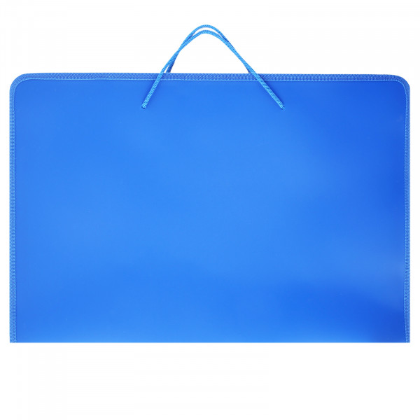 Папка для художника пластик на молн вокруг А3 (320*465*25мм) 1отд ПМ-А3-36 руч синяя