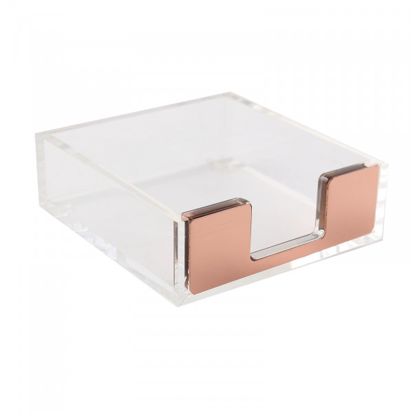 Подставка для блока 8,5*8,5*3 акрил Rosegold