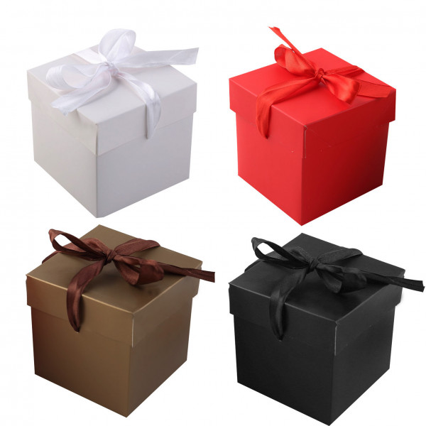 Коробка подарочная 15*15*15 ассорти 4 вида