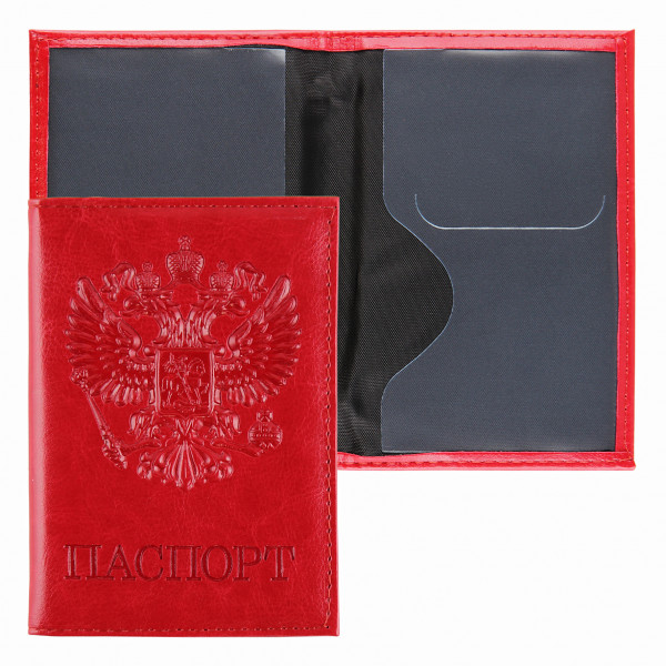 Обложка для паспорта к/з KLERK Classic красная