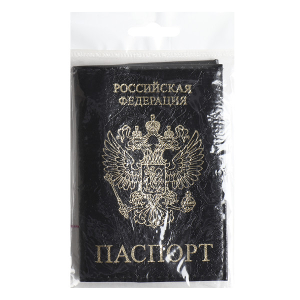 Обложка для паспорта кожа KLERK Символика черная