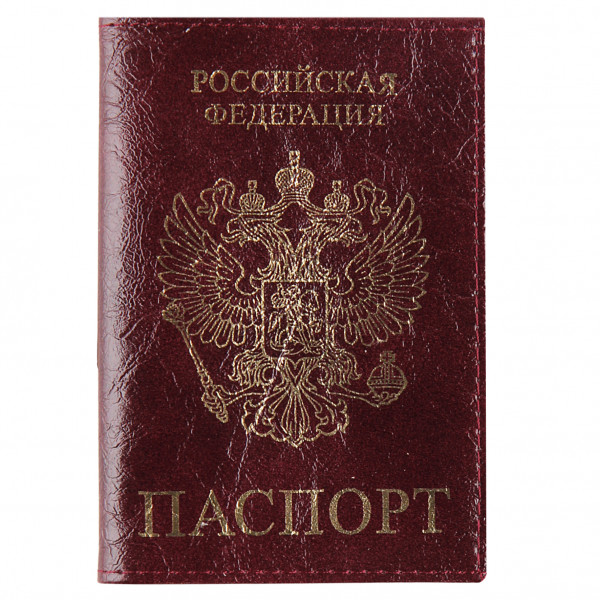 Обложка для паспорта кожа KLERK Символика бордо