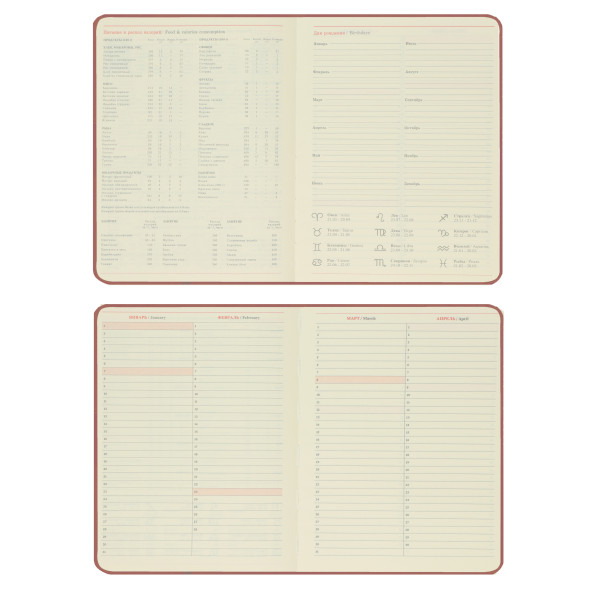 Ежедневник А5 н/д тв.обл. 168л. FLORENZO Alligator коричневый к/з