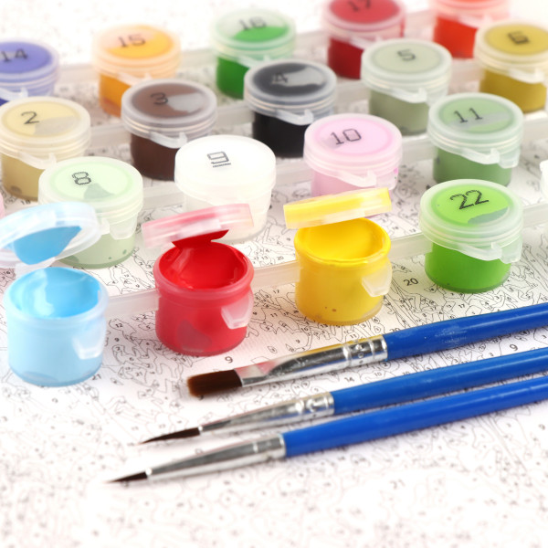 Картина по номерам 40*50 см Рождественская деревня холст на подрамнике