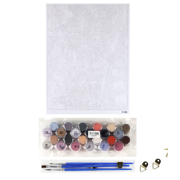 Картина по номерам 40*50 см Рождественская деревня холст на подрамнике