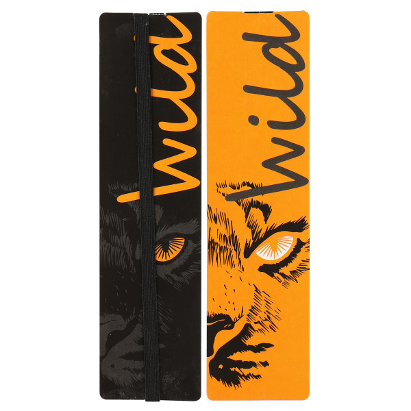 Закладка картон 17см на резинке Wild