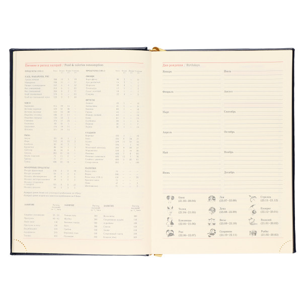 Ежедневник А5 н/д тв.обл. 168л. FLORENZO Символика синий