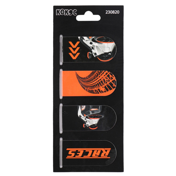 Закладка магнитная Autosport 4шт. 25*55