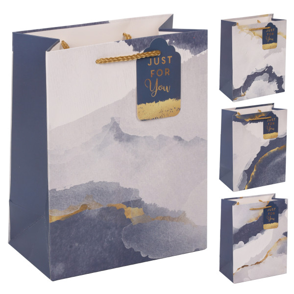 Пакет подар. 18*23*10 Мрамор мат.ламин, ассорти