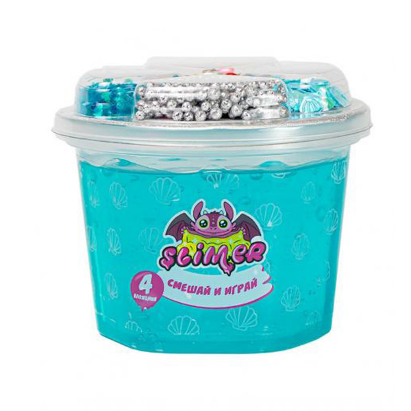 Игрушка в наборе из пластичных масс ТМ Slimer "Морской"250мл