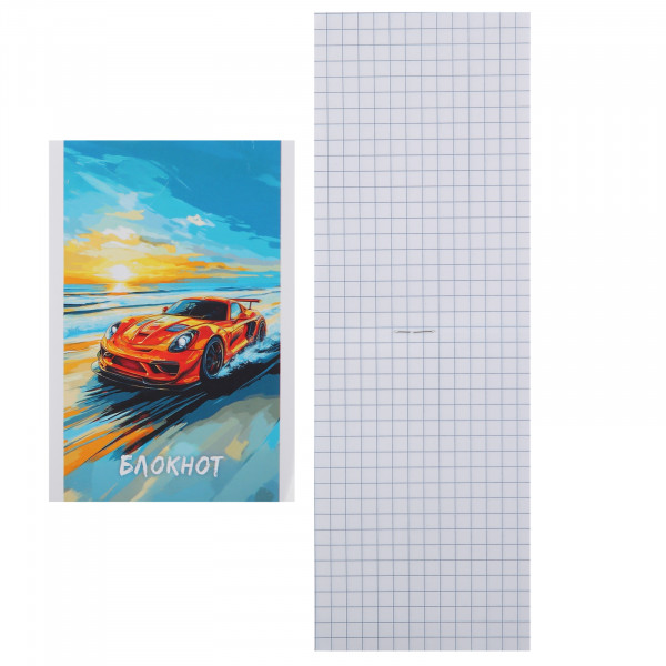 Блокнот 16л. А7 кл. "Гоночное авто"