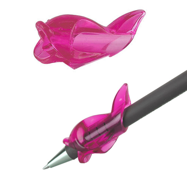 Насадка-держатель анатомическая "deVente Рыбка" для карандаша и ручки, силикон., розовая 1/36 арт. 8070701