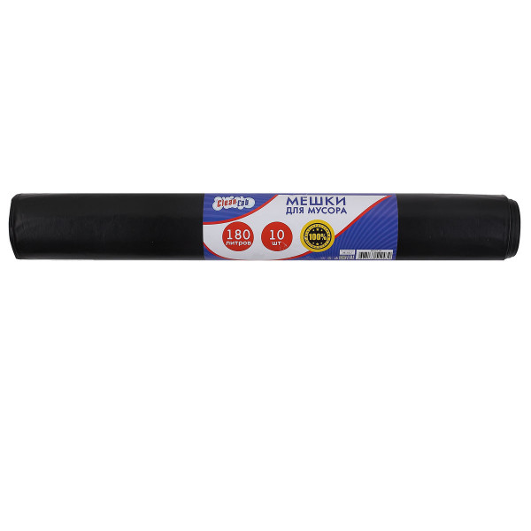 Мешки для мусора 85*110,180л 50мкм ПНД CleanLab (10шт/рул) 9050718 черные