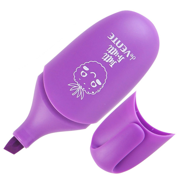 Набор маркеров-выделителей "DeVente Tutti-Frutti" 4шт.(неон. цв. зел, жел, фиол, роз)1-5мм