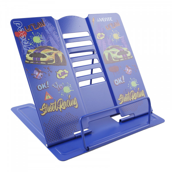 Подставка для книг металлическая 190*210 deVENTE Street Racing 8063105 синяя европодвес