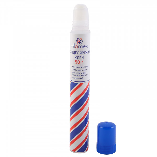 Клей канцелярский с аппликатором 50г Attomex на водной основе