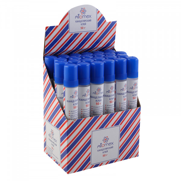 Клей канцелярский с аппликатором 50г Attomex на водной основе
